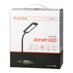 AMET LED DIM 6W, LAMPKA BIURKOWA, 360LM, 3000K, CZARNA, FUNKCJA ŚCIEMNIANIA ORNO AMET LED DIM 6W, LAMPKA BIURKOWA, 360LM, 3000K, CZARNA, FUNKCJA ŚCIEMNIANIA ORNO