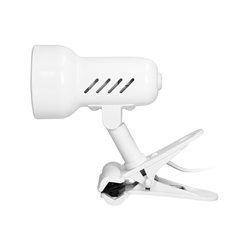 KELLY, LAMPA BIURKOWA Z KLIPSEM, 40W, E14, STAL + TWORZYWO, BIAŁA ORNO KELLY, LAMPA BIURKOWA Z KLIPSEM, 40W, E14, STAL + TWORZYWO, BIAŁA ORNO