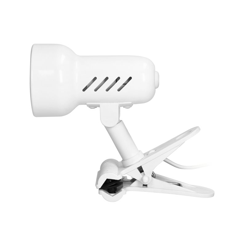 KELLY, LAMPA BIURKOWA Z KLIPSEM, 40W, E14, STAL + TWORZYWO, BIAŁA ORNO KELLY, LAMPA BIURKOWA Z KLIPSEM, 40W, E14, STAL + TWORZYWO, BIAŁA ORNO
