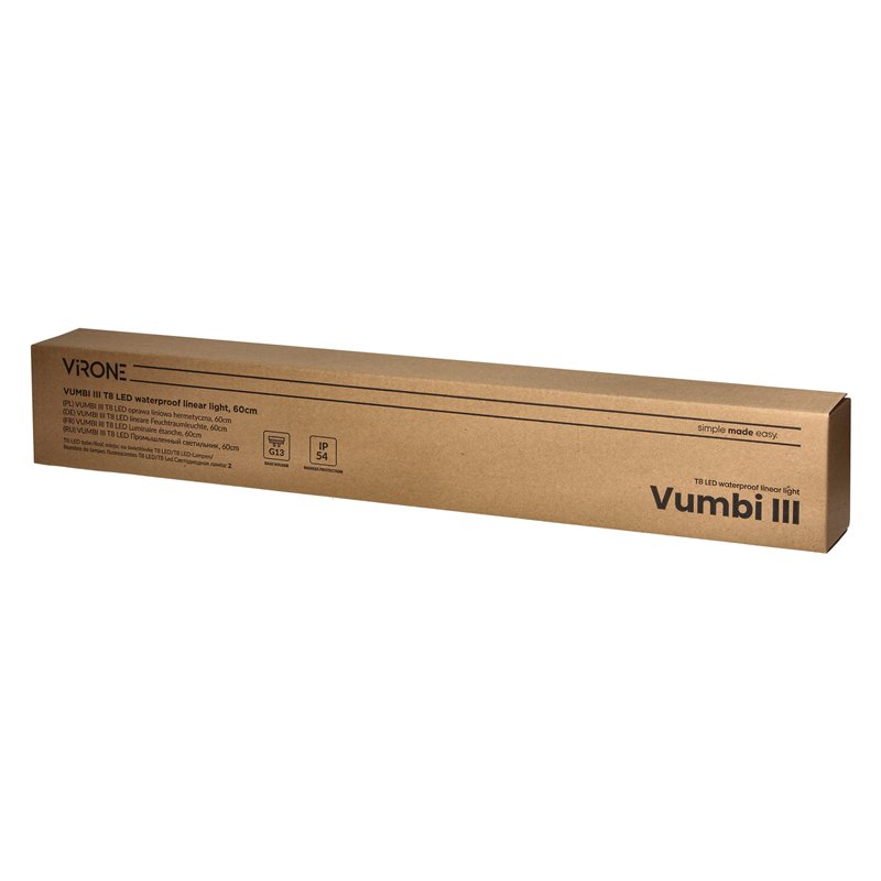 VUMBI III OPRAWA PYŁOSZCZELNA POD T8 LED, IP65, 60CM ORNO VUMBI III OPRAWA PYŁOSZCZELNA POD T8 LED, IP65, 60CM ORNO