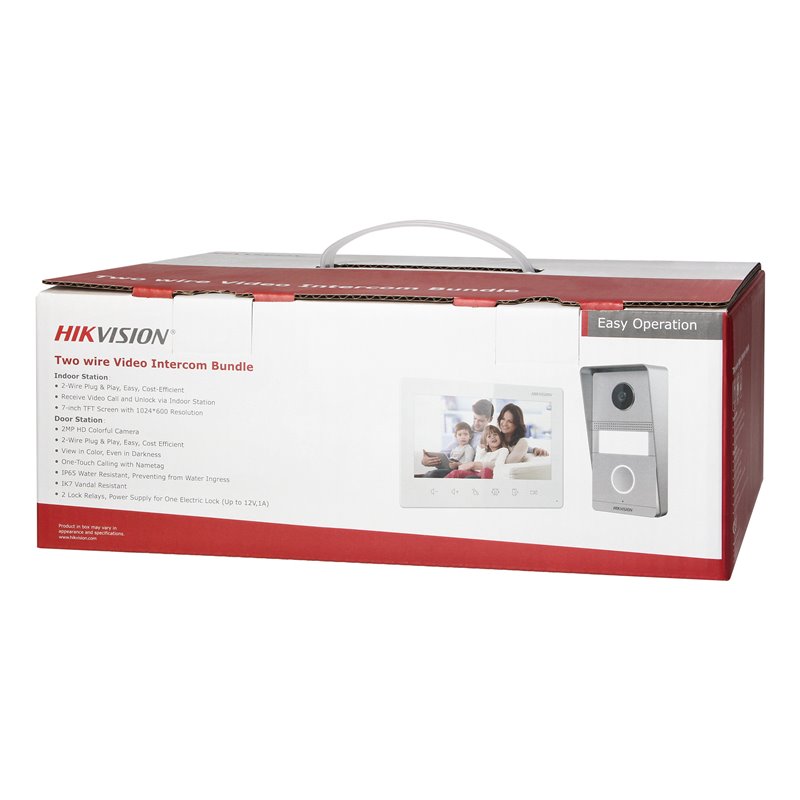 HIKVISION DS-KIS101-P ZESTAW WIDEODOMOFONOWY 2-ŻYŁOWY JEDNORODZINNY Z MONITOREM 7" I KAMERĄ FULL HD, MOŻLIWOŚĆ OBSŁUGI 2 WEJŚĆ, HIKVISION DS-KIS101-P ZESTAW WIDEODOMOFONOWY 2-ŻYŁOWY JEDNORODZINNY Z MONITOREM 7" I KAMERĄ FULL HD, MOŻLIWOŚĆ OBSŁUGI 2 WEJŚĆ,