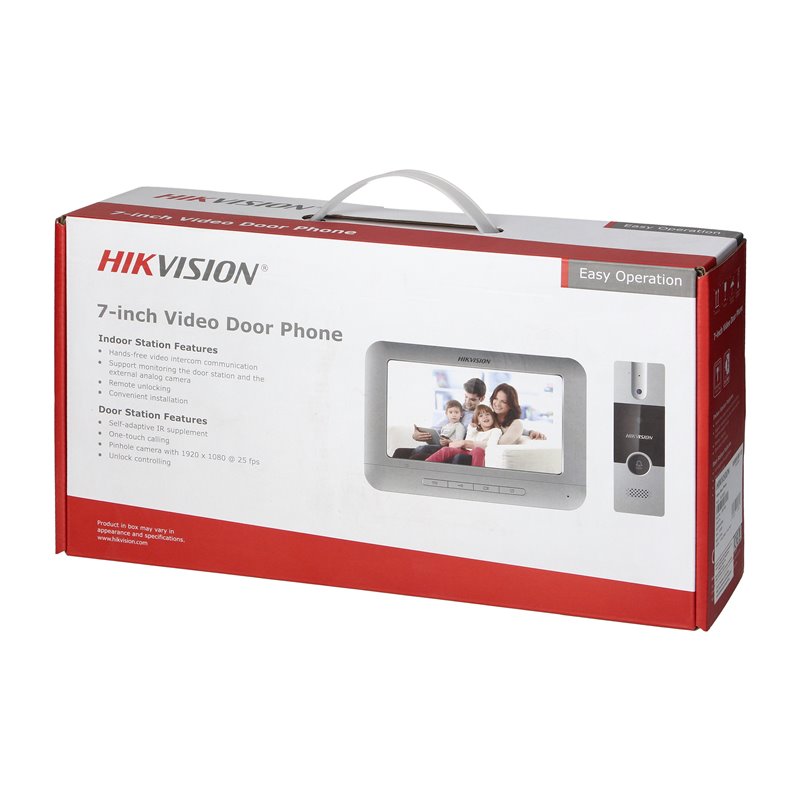 HIKVISION DS-KIS202T ZESTAW WIDEODOMOFONOWY 4-ŻYŁOWY JEDNORODZINNY Z MONITOREM 7" I KAMERĄ TYPU PIN-HOLE, MOŻLIWOŚĆ OBSŁUGI 2 WE HIKVISION DS-KIS202T ZESTAW WIDEODOMOFONOWY 4-ŻYŁOWY JEDNORODZINNY Z MONITOREM 7" I KAMERĄ TYPU PIN-HOLE, MOŻLIWOŚĆ OBSŁUGI 2 WE