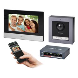 HIKVISION DS-KIS602(B) ZESTAW WIDEODOMOFONOWY POE JEDNORODZINNY Z MONITOREM DOTYKOWYM 7" Z WIFI, PANELEM ZEWNĘTRZNYM Z KAMERĄ FU HIKVISION DS-KIS602(B) ZESTAW WIDEODOMOFONOWY POE JEDNORODZINNY Z MONITOREM DOTYKOWYM 7" Z WIFI, PANELEM ZEWNĘTRZNYM Z KAMERĄ FU