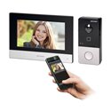 HIKVISION DS-KIS603 ZESTAW WIDEODOMOFONOWY JEDNORODZINNY POE Z MONITOREM DOTYKOWYM 7", Z CZYTNIKIEM ZBLIŻENIOWYM, KAMERĄ FULL HD