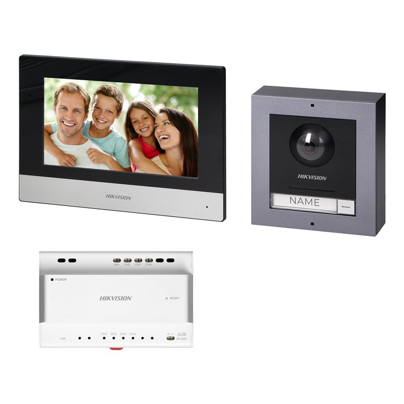 HIKVISION DS-KIS702 ZESTAW WIDEODOMOFONOWY 2-ŻYŁOWY JEDNORODZINNY Z MONITOREM DOTYKOWYM 7" Z WIFI, PANELEM ZEWNĘTRZNYM Z KAMERĄ HIKVISION DS-KIS702 ZESTAW WIDEODOMOFONOWY 2-ŻYŁOWY JEDNORODZINNY Z MONITOREM DOTYKOWYM 7" Z WIFI, PANELEM ZEWNĘTRZNYM Z KAMERĄ