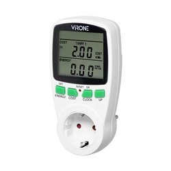 DWUTARYFOWY WATOMIERZ, KALKULATOR ENERGII Z WYŚWIETLACZEM LCD, 2 ODDZIELNE TARYFY, WEWNĘTRZNY AKUMULATOR, WERSJA SCHUKO ORNO DWUTARYFOWY WATOMIERZ, KALKULATOR ENERGII Z WYŚWIETLACZEM LCD, 2 ODDZIELNE TARYFY, WEWNĘTRZNY AKUMULATOR, WERSJA SCHUKO ORNO