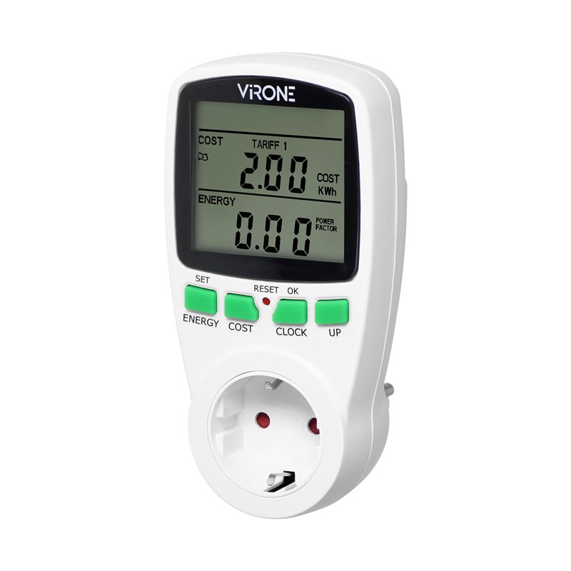 DWUTARYFOWY WATOMIERZ, KALKULATOR ENERGII Z WYŚWIETLACZEM LCD, 2 ODDZIELNE TARYFY, WEWNĘTRZNY AKUMULATOR, WERSJA SCHUKO ORNO DWUTARYFOWY WATOMIERZ, KALKULATOR ENERGII Z WYŚWIETLACZEM LCD, 2 ODDZIELNE TARYFY, WEWNĘTRZNY AKUMULATOR, WERSJA SCHUKO ORNO