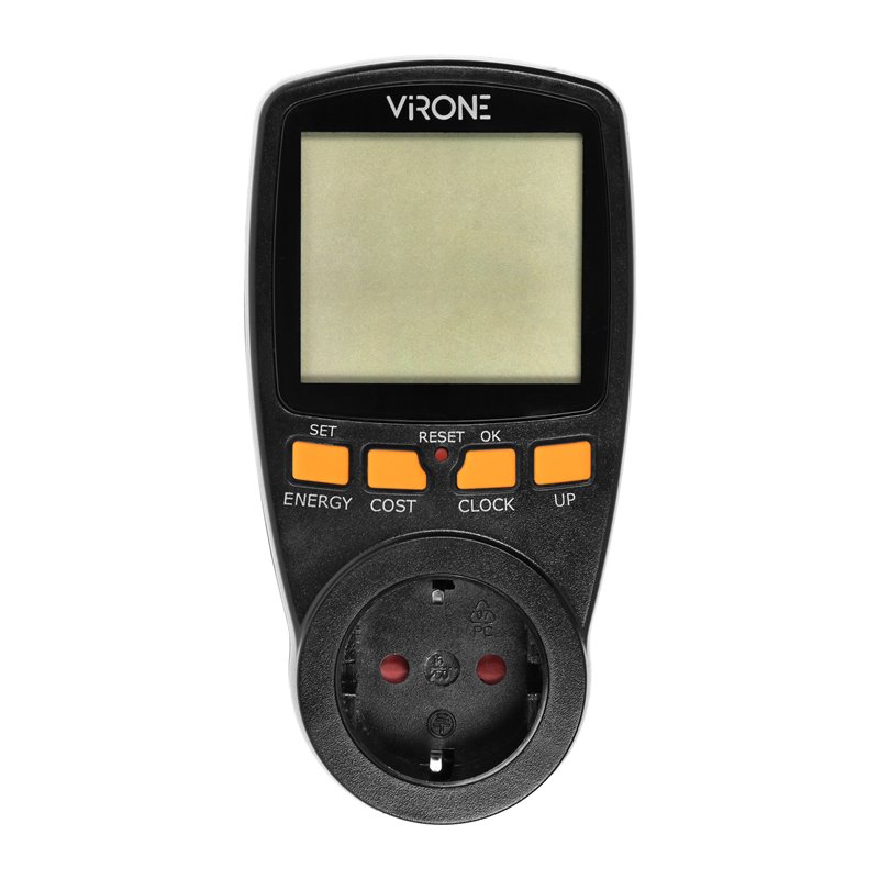 DWUTARYFOWY WATOMIERZ, KALKULATOR ENERGII Z WYŚWIETLACZEM LCD, 2 ODDZIELNE TARYFY, WEWNĘTRZNY AKUMULATOR, WERSJA SCHUKO, CZARNY DWUTARYFOWY WATOMIERZ, KALKULATOR ENERGII Z WYŚWIETLACZEM LCD, 2 ODDZIELNE TARYFY, WEWNĘTRZNY AKUMULATOR, WERSJA SCHUKO, CZARNY