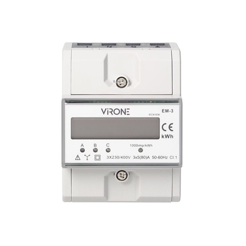 3-FAZOWY WSKAŹNIK ZUŻYCIA ENERGII ELEKTRYCZNEJ, 80A, 4,3 MODUŁY, DIN TH-35MM ORNO 3-FAZOWY WSKAŹNIK ZUŻYCIA ENERGII ELEKTRYCZNEJ, 80A, 4,3 MODUŁY, DIN TH-35MM ORNO