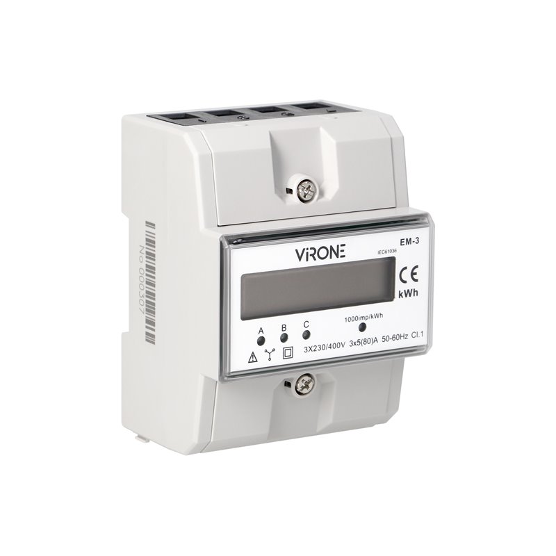 3-FAZOWY WSKAŹNIK ZUŻYCIA ENERGII ELEKTRYCZNEJ, 80A, 4,3 MODUŁY, DIN TH-35MM ORNO 3-FAZOWY WSKAŹNIK ZUŻYCIA ENERGII ELEKTRYCZNEJ, 80A, 4,3 MODUŁY, DIN TH-35MM ORNO