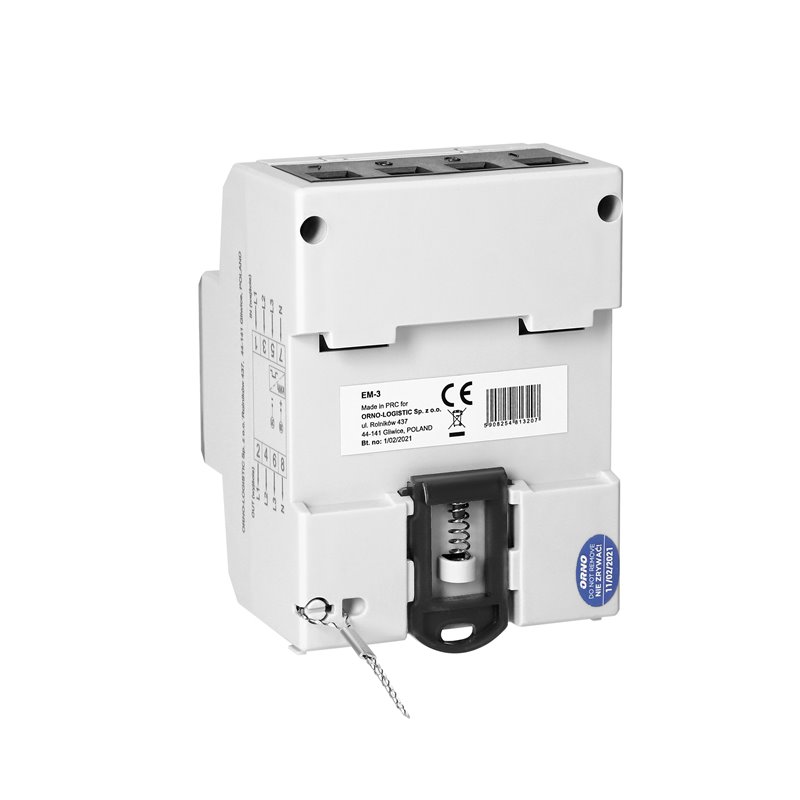 3-FAZOWY WSKAŹNIK ZUŻYCIA ENERGII ELEKTRYCZNEJ, 80A, 4,3 MODUŁY, DIN TH-35MM ORNO 3-FAZOWY WSKAŹNIK ZUŻYCIA ENERGII ELEKTRYCZNEJ, 80A, 4,3 MODUŁY, DIN TH-35MM ORNO