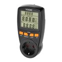 JEDNOTARYFOWY WATOMIERZ, KALKULATOR ENERGII Z WYŚWIETLACZEM LCD, JEDNA TARYFA, WBUDOWANY AKUMULATOR, WERSJA SCHUKO, CZARNY ORNO JEDNOTARYFOWY WATOMIERZ, KALKULATOR ENERGII Z WYŚWIETLACZEM LCD, JEDNA TARYFA, WBUDOWANY AKUMULATOR, WERSJA SCHUKO, CZARNY ORNO