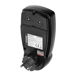 JEDNOTARYFOWY WATOMIERZ, KALKULATOR ENERGII Z WYŚWIETLACZEM LCD, JEDNA TARYFA, WBUDOWANY AKUMULATOR, WERSJA SCHUKO, CZARNY ORNO JEDNOTARYFOWY WATOMIERZ, KALKULATOR ENERGII Z WYŚWIETLACZEM LCD, JEDNA TARYFA, WBUDOWANY AKUMULATOR, WERSJA SCHUKO, CZARNY ORNO