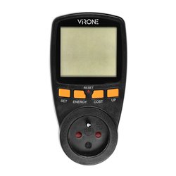 JEDNOTARYFOWY WATOMIERZ, KALKULATOR ENERGII Z WYŚWIETLACZEM LCD, JEDNA TARYFA, WBUDOWANY AKUMULATOR, CZARNY ORNO JEDNOTARYFOWY WATOMIERZ, KALKULATOR ENERGII Z WYŚWIETLACZEM LCD, JEDNA TARYFA, WBUDOWANY AKUMULATOR, CZARNY ORNO