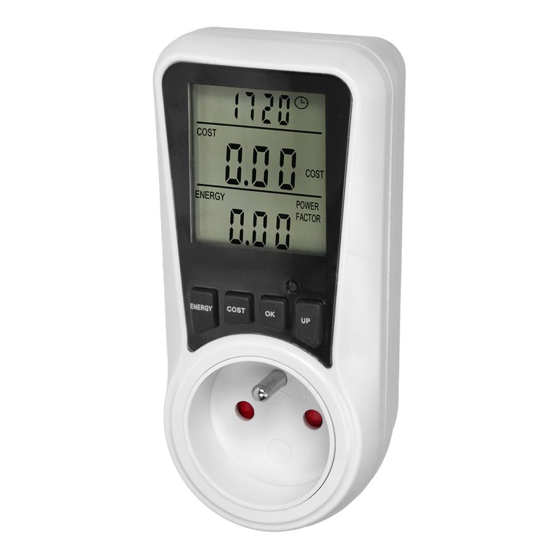 DWUTARYFOWY WATOMIERZ, KALKULATOR ENERGII Z WYŚWIETLACZEM LCD, 2 ODDZIELNE TARYFY, WEWNĘTRZNY AKUMULATOR, 16A 230V ORNO DWUTARYFOWY WATOMIERZ, KALKULATOR ENERGII Z WYŚWIETLACZEM LCD, 2 ODDZIELNE TARYFY, WEWNĘTRZNY AKUMULATOR, 16A 230V ORNO