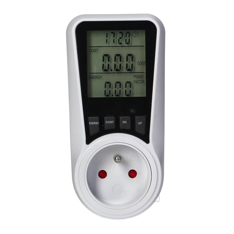 DWUTARYFOWY WATOMIERZ, KALKULATOR ENERGII Z WYŚWIETLACZEM LCD, 2 ODDZIELNE TARYFY, WEWNĘTRZNY AKUMULATOR, 16A 230V ORNO DWUTARYFOWY WATOMIERZ, KALKULATOR ENERGII Z WYŚWIETLACZEM LCD, 2 ODDZIELNE TARYFY, WEWNĘTRZNY AKUMULATOR, 16A 230V ORNO