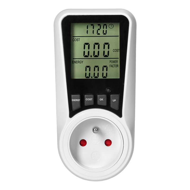 DWUTARYFOWY WATOMIERZ, KALKULATOR ENERGII Z WYŚWIETLACZEM LCD, 2 ODDZIELNE TARYFY, WEWNĘTRZNY AKUMULATOR, 16A 230V ORNO DWUTARYFOWY WATOMIERZ, KALKULATOR ENERGII Z WYŚWIETLACZEM LCD, 2 ODDZIELNE TARYFY, WEWNĘTRZNY AKUMULATOR, 16A 230V ORNO