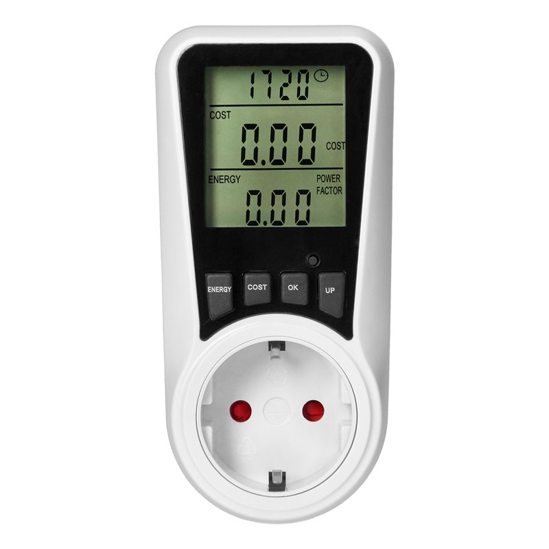 DWUTARYFOWY WATOMIERZ, KALKULATOR ENERGII Z WYŚWIETLACZEM LCD, 2 ODDZIELNE TARYFY, WEWNĘTRZNY AKUMULATOR, 16A 230V,WERSJA SCHUKO DWUTARYFOWY WATOMIERZ, KALKULATOR ENERGII Z WYŚWIETLACZEM LCD, 2 ODDZIELNE TARYFY, WEWNĘTRZNY AKUMULATOR, 16A 230V,WERSJA SCHUKO
