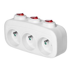 ROZGAŁĘŹNIK 3X2P+Z Z 3 WŁĄCZNIKAMI ORNO ROZGAŁĘŹNIK 3X2P+Z Z 3 WŁĄCZNIKAMI ORNO