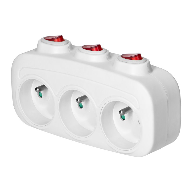 ROZGAŁĘŹNIK 3X2P+Z Z 3 WŁĄCZNIKAMI ORNO ROZGAŁĘŹNIK 3X2P+Z Z 3 WŁĄCZNIKAMI ORNO
