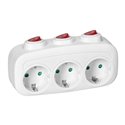 ROZGAŁĘŹNIK 3X2P+Z (SCHUKO) Z 3 WŁĄCZNIKAMI ORNO ROZGAŁĘŹNIK 3X2P+Z (SCHUKO) Z 3 WŁĄCZNIKAMI ORNO