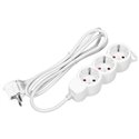 PRZEDŁUŻACZ 3-KROTNY 2P+Z (SCHUKO), 1,5M H05VV-F 3X1,5MM2 , IMAX16A, PŁASKA WTYCZKA, BIAŁY ORNO PRZEDŁUŻACZ 3-KROTNY 2P+Z (SCHUKO), 1,5M H05VV-F 3X1,5MM2 , IMAX16A, PŁASKA WTYCZKA, BIAŁY ORNO