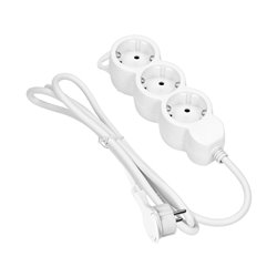 PRZEDŁUŻACZ 3-KROTNY 2P+Z (SCHUKO), 1,5M H05VV-F 3X1,5MM2 , IMAX16A, PŁASKA WTYCZKA, BIAŁY ORNO PRZEDŁUŻACZ 3-KROTNY 2P+Z (SCHUKO), 1,5M H05VV-F 3X1,5MM2 , IMAX16A, PŁASKA WTYCZKA, BIAŁY ORNO