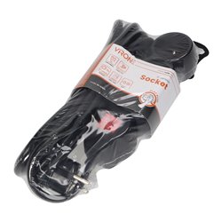 PRZEDŁUŻACZ 3-KROTNY 2P+Z, Z WYŁĄCZNIKIEM, 5M H05VV-F 3X1,5MM2, IMAX16A, PŁASKA WTYCZKA, CZARNY ORNO PRZEDŁUŻACZ 3-KROTNY 2P+Z, Z WYŁĄCZNIKIEM, 5M H05VV-F 3X1,5MM2, IMAX16A, PŁASKA WTYCZKA, CZARNY ORNO