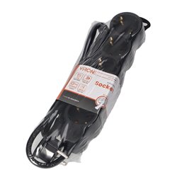 PRZEDŁUŻACZ 5-KROTNY 2P+Z (SCHUKO), 1,5M H05VV-F 3X1,5MM2, IMAX16A, PŁASKA WTYCZKA, CZARNY ORNO PRZEDŁUŻACZ 5-KROTNY 2P+Z (SCHUKO), 1,5M H05VV-F 3X1,5MM2, IMAX16A, PŁASKA WTYCZKA, CZARNY ORNO