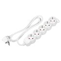PRZEDŁUŻACZ 5-KROTNY 2P+Z (SCHUKO), 1,5M H05VV-F 3X1,5MM2, IMAX16A, PŁASKA WTYCZKA, BIAŁY ORNO PRZEDŁUŻACZ 5-KROTNY 2P+Z (SCHUKO), 1,5M H05VV-F 3X1,5MM2, IMAX16A, PŁASKA WTYCZKA, BIAŁY ORNO