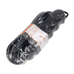 PRZEDŁUŻACZ 5-KROTNY 2P+Z, 5M H05VV-F 3X1,5MM2, IMAX16A, PŁASKA WTYCZKA, CZARNY ORNO PRZEDŁUŻACZ 5-KROTNY 2P+Z, 5M H05VV-F 3X1,5MM2, IMAX16A, PŁASKA WTYCZKA, CZARNY ORNO