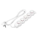 PRZEDŁUŻACZ 5-KROTNY 2P+Z, 5M H05VV-F 3X1,5MM2, IMAX16A, PŁASKA WTYCZKA, BIAŁY ORNO PRZEDŁUŻACZ 5-KROTNY 2P+Z, 5M H05VV-F 3X1,5MM2, IMAX16A, PŁASKA WTYCZKA, BIAŁY ORNO
