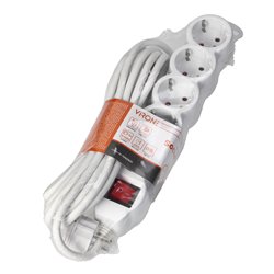 PRZEDŁUŻACZ 5-KROTNY 2P+Z (SCHUKO), Z WYŁĄCZNIKIEM, 5M H05VV-F 3X1,5MM2, IMAX16A, PŁASKA WTYCZKA, BIAŁY ORNO PRZEDŁUŻACZ 5-KROTNY 2P+Z (SCHUKO), Z WYŁĄCZNIKIEM, 5M H05VV-F 3X1,5MM2, IMAX16A, PŁASKA WTYCZKA, BIAŁY ORNO