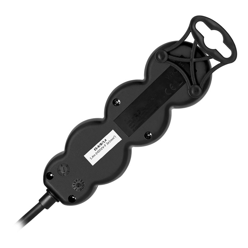 PRZEDŁUŻACZ 3X2P+Z,1,4M, 3X1MM2, CZARNY ORNO PRZEDŁUŻACZ 3X2P+Z,1,4M, 3X1MM2, CZARNY ORNO
