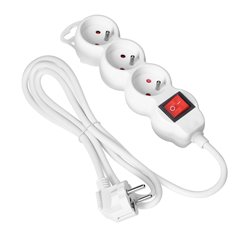 PRZEDŁUŻACZ 3X2P+Z,ON/OFF,1,4M, 3X1MM2, BIAŁY ORNO PRZEDŁUŻACZ 3X2P+Z,ON/OFF,1,4M, 3X1MM2, BIAŁY ORNO