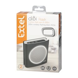 DZWONEK BEZPRZEWODOWY, BATERYJNY EXTEL DIBI FLASH SOFT, CZARNY ORNO DZWONEK BEZPRZEWODOWY, BATERYJNY EXTEL DIBI FLASH SOFT, CZARNY ORNO