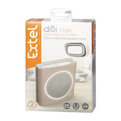 DZWONEK BEZPRZEWODOWY, BATERYJNY EXTEL DIBI FLASH SOFT, BRĄZOWY ORNO DZWONEK BEZPRZEWODOWY, BATERYJNY EXTEL DIBI FLASH SOFT, BRĄZOWY ORNO