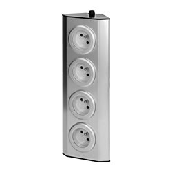 GNIAZDO MEBLOWE KUCHENNE 4X2P+Z, 16A, MONTAŻ NA RZEPY, INOX ORNO GNIAZDO MEBLOWE KUCHENNE 4X2P+Z, 16A, MONTAŻ NA RZEPY, INOX ORNO