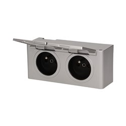 HERMETYCZNE GNIAZDO MEBLOWE PODSZAFKOWE, IP44, 2X2P+Z, SREBRNE ORNO HERMETYCZNE GNIAZDO MEBLOWE PODSZAFKOWE, IP44, 2X2P+Z, SREBRNE ORNO