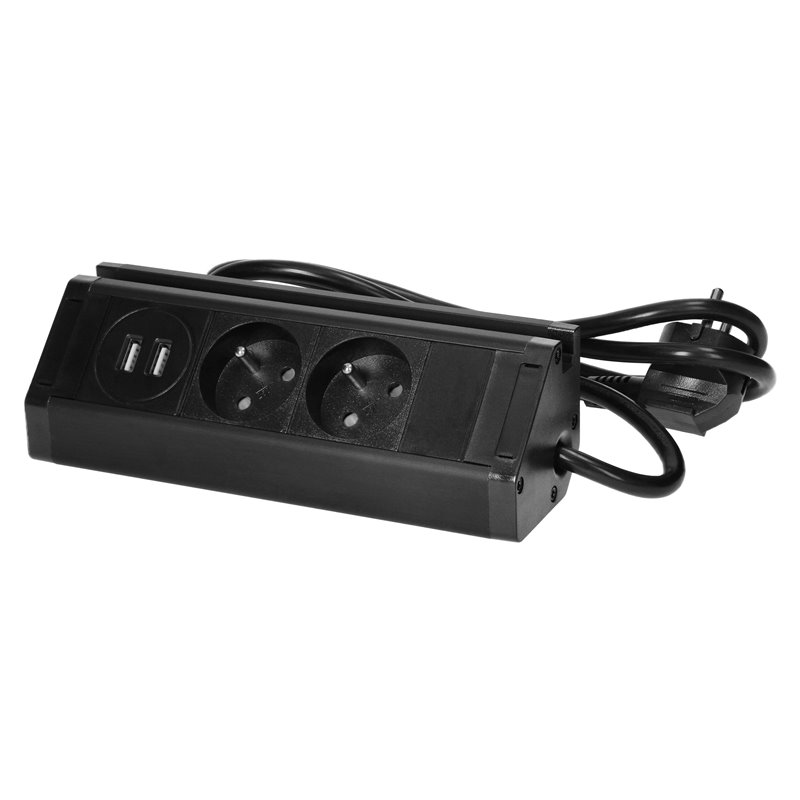 PODWÓJNE GNIAZDO MEBLOWE Z ŁADOWARKĄ USB, UCHWYTEM NA TELEFON I PRZEWODEM 1,5M, 2X2P+Z, 2XUSB (TYP A, 2,4A), CZARNE ORNO PODWÓJNE GNIAZDO MEBLOWE Z ŁADOWARKĄ USB, UCHWYTEM NA TELEFON I PRZEWODEM 1,5M, 2X2P+Z, 2XUSB (TYP A, 2,4A), CZARNE ORNO