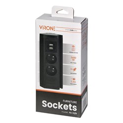 PODWÓJNE GNIAZDO MEBLOWE Z ŁADOWARKĄ USB, UCHWYTEM NA TELEFON I PRZEWODEM 1,5M, 2X2P+Z, 2XUSB (TYP A, 2,4A), CZARNE ORNO PODWÓJNE GNIAZDO MEBLOWE Z ŁADOWARKĄ USB, UCHWYTEM NA TELEFON I PRZEWODEM 1,5M, 2X2P+Z, 2XUSB (TYP A, 2,4A), CZARNE ORNO