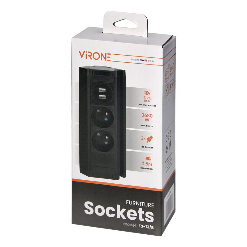 PODWÓJNE GNIAZDO MEBLOWE Z ŁADOWARKĄ USB, UCHWYTEM NA TELEFON I PRZEWODEM 1,5M, 2X2P+Z, 2XUSB (TYP A, 2,4A), CZARNE ORNO PODWÓJNE GNIAZDO MEBLOWE Z ŁADOWARKĄ USB, UCHWYTEM NA TELEFON I PRZEWODEM 1,5M, 2X2P+Z, 2XUSB (TYP A, 2,4A), CZARNE ORNO