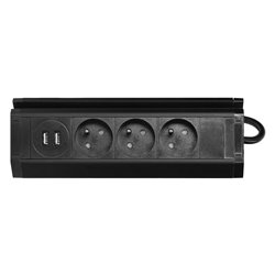 POTRÓJNE GNIAZDO MEBLOWE Z UCHWYTEM NA TELEFON, ŁADOWARKĄ USB I PRZEWODEM 1,5M, 3X2P+Z, 2XUSB (TYP A, 2,4A), CZARNE ORNO POTRÓJNE GNIAZDO MEBLOWE Z UCHWYTEM NA TELEFON, ŁADOWARKĄ USB I PRZEWODEM 1,5M, 3X2P+Z, 2XUSB (TYP A, 2,4A), CZARNE ORNO