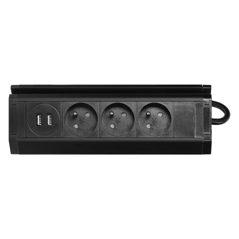 POTRÓJNE GNIAZDO MEBLOWE Z UCHWYTEM NA TELEFON, ŁADOWARKĄ USB I PRZEWODEM 1,5M, 3X2P+Z, 2XUSB (TYP A, 2,4A), CZARNE ORNO POTRÓJNE GNIAZDO MEBLOWE Z UCHWYTEM NA TELEFON, ŁADOWARKĄ USB I PRZEWODEM 1,5M, 3X2P+Z, 2XUSB (TYP A, 2,4A), CZARNE ORNO