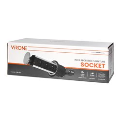 GNIAZDO MEBLOWE O8CM WYSUWANE Z BLATU, Z MASKOWNICĄ I PRZEWODEM 1,8M, 3X2P+Z, INOX ORNO GNIAZDO MEBLOWE O8CM WYSUWANE Z BLATU, Z MASKOWNICĄ I PRZEWODEM 1,8M, 3X2P+Z, INOX ORNO