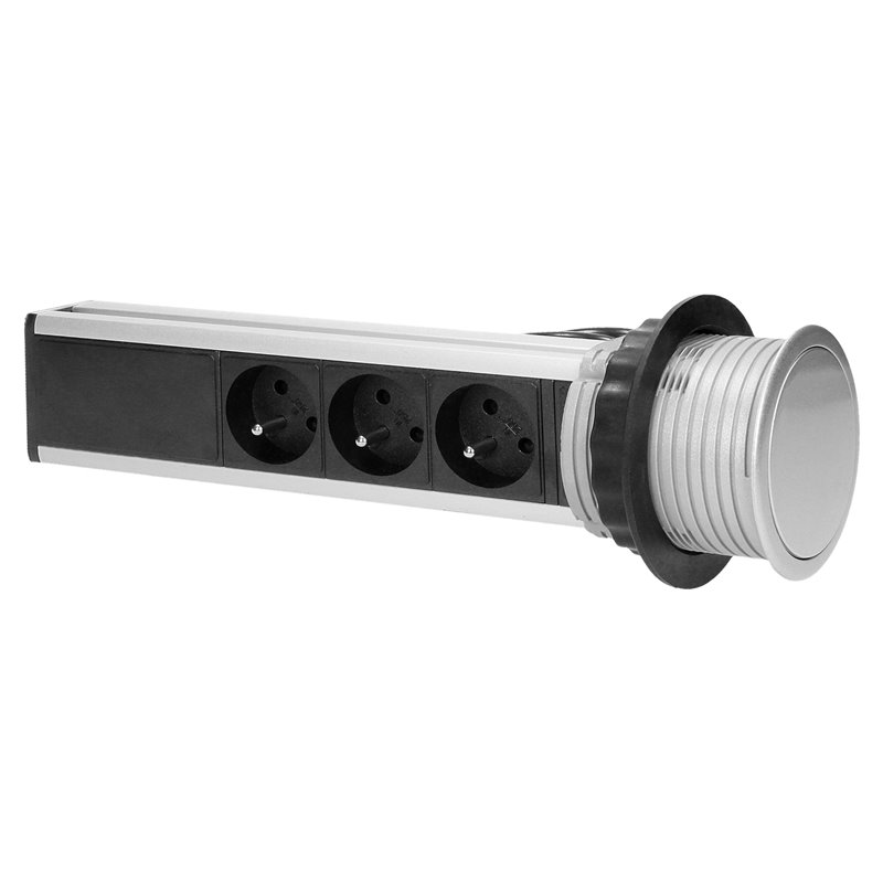 GNIAZDO MEBLOWE O8CM WYSUWANE Z BLATU Z ŁADOWARKĄ USB I PRZEWODEM 1,8M, 3X2P+Z, 2XUSB ORNO GNIAZDO MEBLOWE O8CM WYSUWANE Z BLATU Z ŁADOWARKĄ USB I PRZEWODEM 1,8M, 3X2P+Z, 2XUSB ORNO