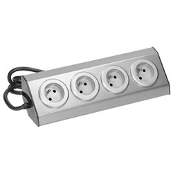 GNIAZDO MEBLOWE KUCHENNE 4X2P+Z, 16A, MONTAŻ NA RZEPY, INOX, PRZEWÓD 1,5M Z PŁASKĄ WTYCZKĄ ORNO GNIAZDO MEBLOWE KUCHENNE 4X2P+Z, 16A, MONTAŻ NA RZEPY, INOX, PRZEWÓD 1,5M Z PŁASKĄ WTYCZKĄ ORNO