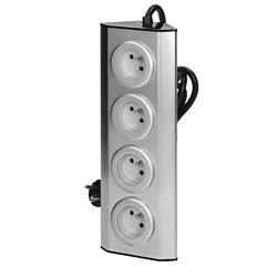 GNIAZDO MEBLOWE KUCHENNE 4X2P+Z, 16A, MONTAŻ NA RZEPY, INOX, PRZEWÓD 1,5M Z PŁASKĄ WTYCZKĄ ORNO GNIAZDO MEBLOWE KUCHENNE 4X2P+Z, 16A, MONTAŻ NA RZEPY, INOX, PRZEWÓD 1,5M Z PŁASKĄ WTYCZKĄ ORNO