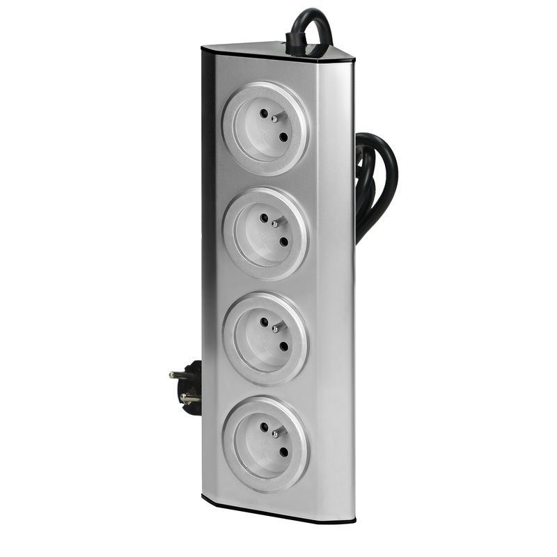 GNIAZDO MEBLOWE KUCHENNE 4X2P+Z, 16A, MONTAŻ NA RZEPY, INOX, PRZEWÓD 1,5M Z PŁASKĄ WTYCZKĄ ORNO GNIAZDO MEBLOWE KUCHENNE 4X2P+Z, 16A, MONTAŻ NA RZEPY, INOX, PRZEWÓD 1,5M Z PŁASKĄ WTYCZKĄ ORNO