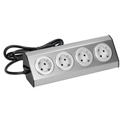 GNIAZDO MEBLOWE KUCHENNE 4X2P+Z, SCHUKO, 16A, MONTAŻ NA RZEPY, INOX, PRZEWÓD 1,5M Z PŁASKĄ WTYCZKĄ ORNO GNIAZDO MEBLOWE KUCHENNE 4X2P+Z, SCHUKO, 16A, MONTAŻ NA RZEPY, INOX, PRZEWÓD 1,5M Z PŁASKĄ WTYCZKĄ ORNO